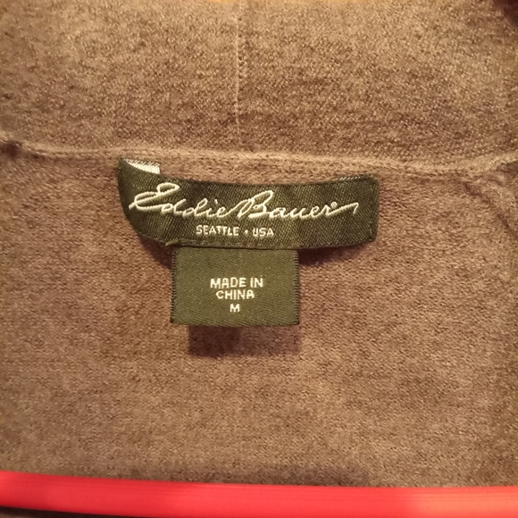 Eddie Bauer 100% wool brownish gray sweater size M - Picture 4 of 5
